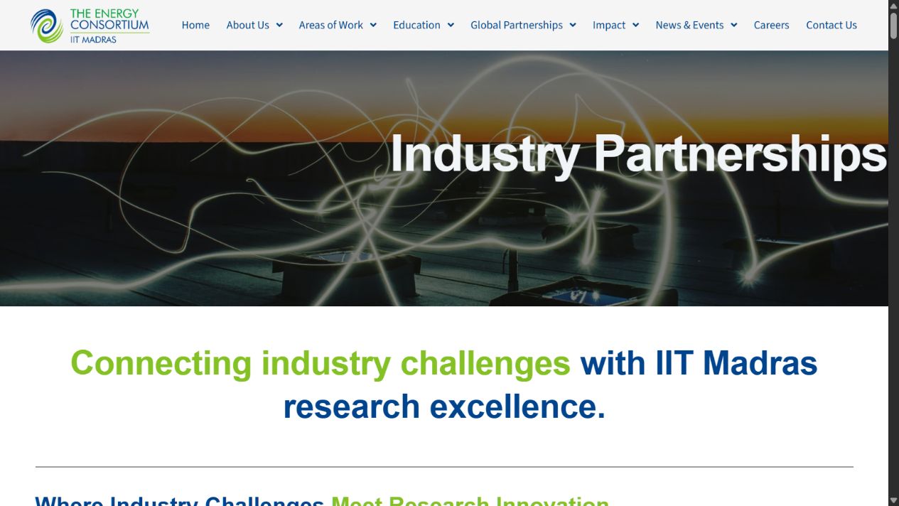 Dedicated Industry Partnerships section on the EC website